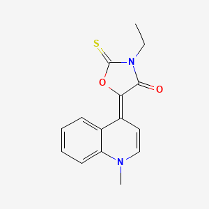 molecular formula C15H14N2O2S B3820114 3-ethyl-5-(1-methyl-4(1H)-quinolinylidene)-2-thioxo-1,3-oxazolidin-4-one 
