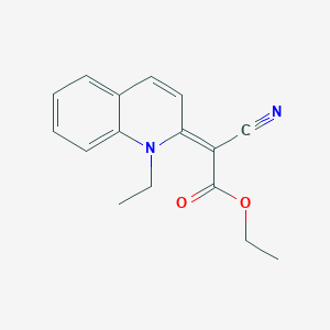 molecular formula C16H16N2O2 B3820125 ethyl cyano(1-ethyl-2(1H)-quinolinylidene)acetate 
