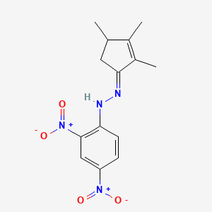 molecular formula C14H16N4O4 B3820128 2,3,4-trimethyl-2-cyclopenten-1-one (2,4-dinitrophenyl)hydrazone 