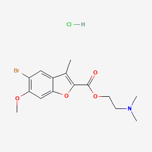 molecular formula C15H19BrClNO4 B3820130 2-(dimethylamino)ethyl 5-bromo-6-methoxy-3-methyl-1-benzofuran-2-carboxylate hydrochloride CAS No. 35689-37-3