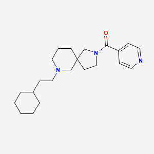 molecular formula C22H33N3O B3820155 7-(2-cyclohexylethyl)-2-isonicotinoyl-2,7-diazaspiro[4.5]decane 