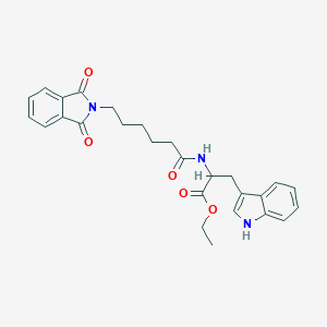 ethyl N-[6-(1,3-dioxo-1,3-dihydro-2H-isoindol-2-yl)hexanoyl]tryptophanate