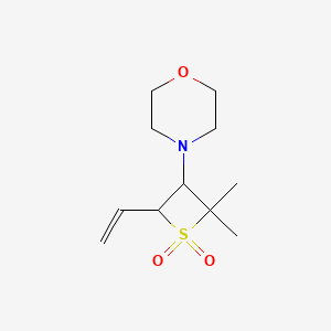 molecular formula C11H19NO3S B3820177 4-(2,2-dimethyl-1,1-dioxido-4-vinyl-3-thietanyl)morpholine 