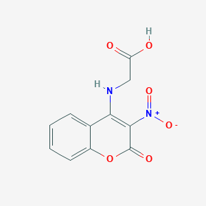 molecular formula C11H8N2O6 B3820189 N-(3-nitro-2-oxo-2H-chromen-4-yl)glycine 