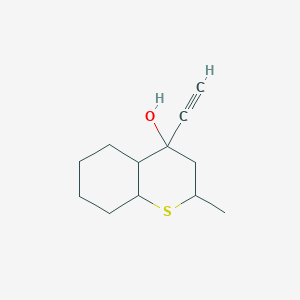 molecular formula C12H18OS B3820194 4-ethynyl-2-methyloctahydro-2H-thiochromen-4-ol 