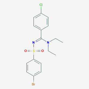molecular formula C17H18BrClN2O2S B382021 4-bromo-N-[(4-chlorophenyl)(diethylamino)methylene]benzenesulfonamide 