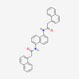 molecular formula C34H26N2O2 B3820239 N,N'-1,5-naphthalenediylbis[2-(1-naphthyl)acetamide] 