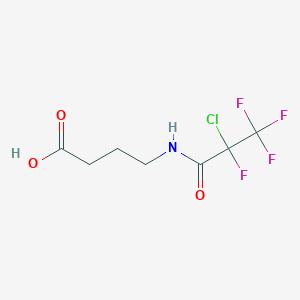 molecular formula C7H8ClF4NO3 B3820249 4-[(2-chloro-2,3,3,3-tetrafluoropropanoyl)amino]butanoic acid 