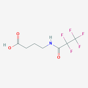 molecular formula C7H8F5NO3 B3820250 4-[(2,2,3,3,3-pentafluoropropanoyl)amino]butanoic acid 