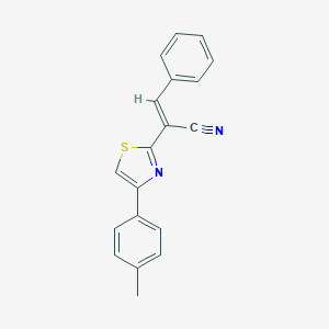 molecular formula C19H14N2S B382028 2-[4-(4-Methylphenyl)-1,3-thiazol-2-yl]-3-phenylacrylonitrile 