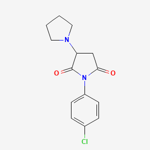 molecular formula C14H15ClN2O2 B3820281 1'-(4-chlorophenyl)-1,3'-bipyrrolidine-2',5'-dione 