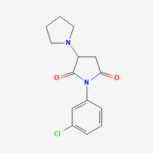 molecular formula C14H15ClN2O2 B3820294 1'-(3-chlorophenyl)-1,3'-bipyrrolidine-2',5'-dione 