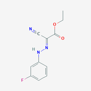 molecular formula C11H10FN3O2 B382032 Ethyl (2E)-cyano[(3-fluorophenyl)hydrazono]ethanoate 