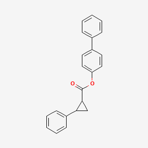 molecular formula C22H18O2 B3820327 4-biphenylyl 2-phenylcyclopropanecarboxylate 