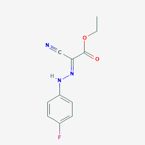 molecular formula C11H10FN3O2 B382033 Ethyl cyano[(4-fluorophenyl)hydrazono]acetate 