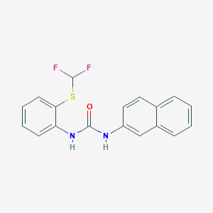 molecular formula C18H14F2N2OS B3820367 N-{2-[(difluoromethyl)thio]phenyl}-N'-2-naphthylurea 