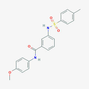 molecular formula C21H20N2O4S B382039 N-(4-methoxyphenyl)-3-{[(4-methylphenyl)sulfonyl]amino}benzamide 