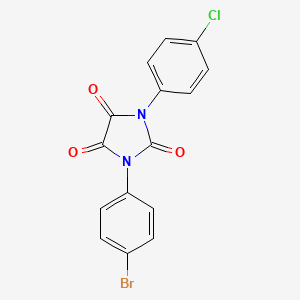 molecular formula C15H8BrClN2O3 B3820415 1-(4-bromophenyl)-3-(4-chlorophenyl)-2,4,5-imidazolidinetrione 