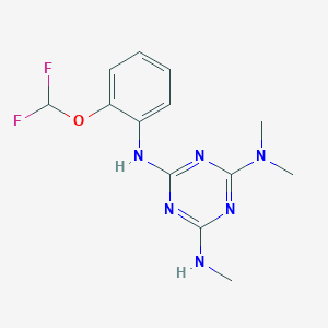 molecular formula C13H16F2N6O B3820449 N~4~-[2-(difluoromethoxy)phenyl]-N~2~,N~2~,N~6~-trimethyl-1,3,5-triazine-2,4,6-triamine 