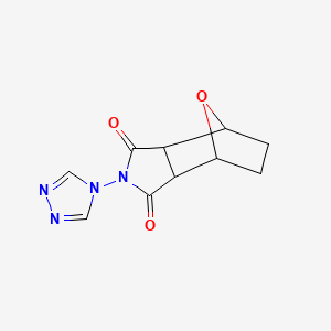 molecular formula C10H10N4O3 B3820493 4-(4H-1,2,4-triazol-4-yl)-10-oxa-4-azatricyclo[5.2.1.0~2,6~]decane-3,5-dione 