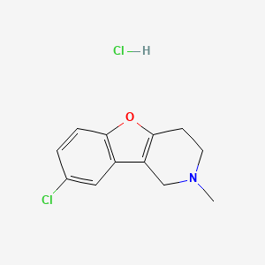 molecular formula C12H13Cl2NO B3820497 8-chloro-2-methyl-1,2,3,4-tetrahydro[1]benzofuro[3,2-c]pyridine hydrochloride 