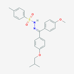 molecular formula C25H28N2O4S B382050 N'-[(4-isobutoxyphenyl)(4-methoxyphenyl)methylene]-4-methylbenzenesulfonohydrazide 