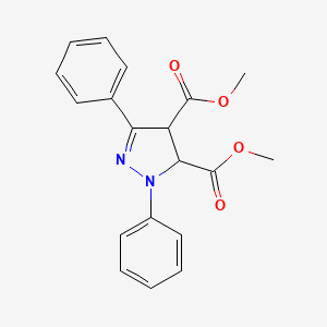 molecular formula C19H18N2O4 B3820527 dimethyl 1,3-diphenyl-4,5-dihydro-1H-pyrazole-4,5-dicarboxylate 