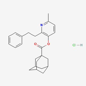 molecular formula C25H30ClNO2 B3820536 6-methyl-2-(2-phenylethyl)-3-pyridinyl 1-adamantanecarboxylate hydrochloride 
