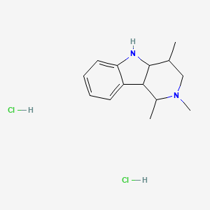 molecular formula C14H22Cl2N2 B3820540 1,2,4-trimethyl-2,3,4,4a,5,9b-hexahydro-1H-pyrido[4,3-b]indole dihydrochloride 