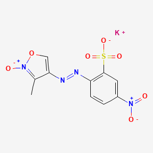 molecular formula C10H7KN4O7S B3820547 potassium 2-[(3-methyl-2-oxido-4-isoxazolyl)diazenyl]-5-nitrobenzenesulfonate 