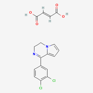 molecular formula C17H14Cl2N2O4 B3820558 1-(3,4-dichlorophenyl)-3,4-dihydropyrrolo[1,2-a]pyrazine 2-butenedioate 