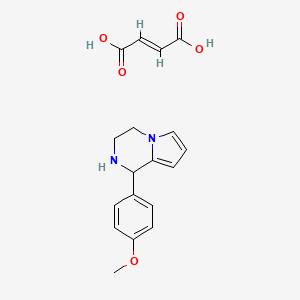 molecular formula C18H20N2O5 B3820564 1-(4-methoxyphenyl)-1,2,3,4-tetrahydropyrrolo[1,2-a]pyrazine 2-butenedioate 
