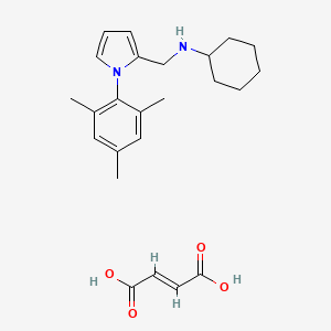 molecular formula C24H32N2O4 B3820588 N-[(1-mesityl-1H-pyrrol-2-yl)methyl]cyclohexanamine 2-butenedioate 