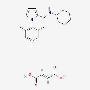 molecular formula C24H32N2O4 B3820588 (E)-but-2-enedioic acid;N-[[1-(2,4,6-trimethylphenyl)pyrrol-2-yl]methyl]cyclohexanamine 