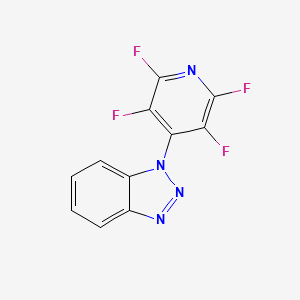 molecular formula C11H4F4N4 B3820686 1-(2,3,5,6-tetrafluoro-4-pyridinyl)-1H-1,2,3-benzotriazole 