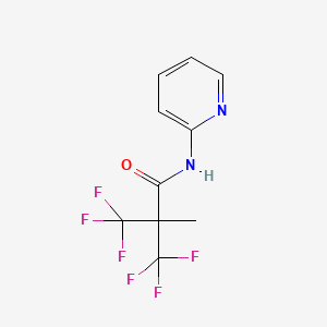 molecular formula C10H8F6N2O B3820715 3,3,3-trifluoro-2-methyl-N-2-pyridinyl-2-(trifluoromethyl)propanamide 