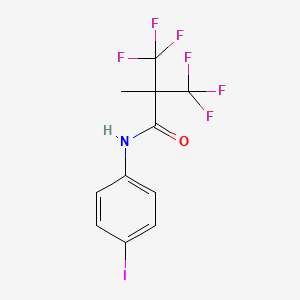 molecular formula C11H8F6INO B3820723 3,3,3-trifluoro-N-(4-iodophenyl)-2-methyl-2-(trifluoromethyl)propanamide 