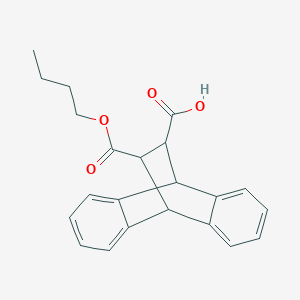 molecular formula C22H22O4 B3820761 16-(butoxycarbonyl)tetracyclo[6.6.2.0~2,7~.0~9,14~]hexadeca-2,4,6,9,11,13-hexaene-15-carboxylic acid 