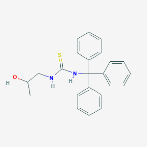 molecular formula C23H24N2OS B3820766 N-(2-hydroxypropyl)-N'-tritylthiourea 