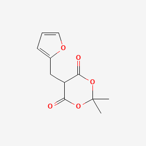 molecular formula C11H12O5 B3820818 5-(2-furylmethyl)-2,2-dimethyl-1,3-dioxane-4,6-dione CAS No. 72651-97-9