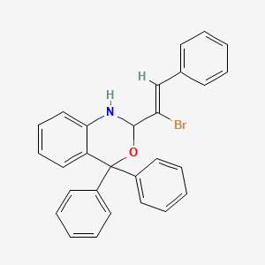 molecular formula C28H22BrNO B3820819 2-(1-bromo-2-phenylvinyl)-4,4-diphenyl-1,4-dihydro-2H-3,1-benzoxazine 