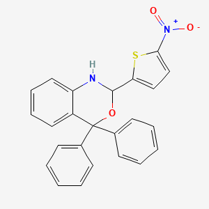 molecular formula C24H18N2O3S B3820824 2-(5-nitro-2-thienyl)-4,4-diphenyl-1,4-dihydro-2H-3,1-benzoxazine 