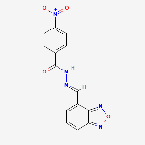 molecular formula C14H9N5O4 B3820835 N'-(2,1,3-benzoxadiazol-4-ylmethylene)-4-nitrobenzohydrazide 