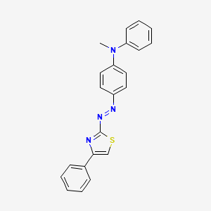 molecular formula C22H18N4S B3820855 N-methyl-N-phenyl-4-[(4-phenyl-1,3-thiazol-2-yl)diazenyl]aniline 