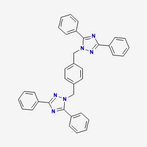 molecular formula C36H28N6 B3820870 1,1'-[1,4-phenylenebis(methylene)]bis(3,5-diphenyl-1H-1,2,4-triazole) 