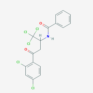 molecular formula C17H12Cl5NO2 B3820879 N-[3-(2,4-dichlorophenyl)-3-oxo-1-(trichloromethyl)propyl]benzamide 
