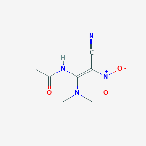 molecular formula C7H10N4O3 B3820904 N-[2-cyano-1-(dimethylamino)-2-nitrovinyl]acetamide 