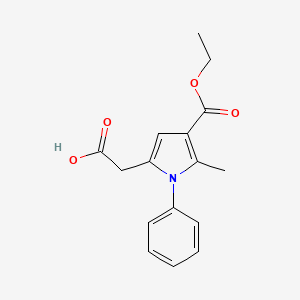 molecular formula C16H17NO4 B3820926 [4-(ethoxycarbonyl)-5-methyl-1-phenyl-1H-pyrrol-2-yl]acetic acid 