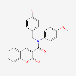molecular formula C24H18FNO4 B3820935 N-(4-fluorobenzyl)-N-(4-methoxyphenyl)-2-oxo-2H-chromene-3-carboxamide 