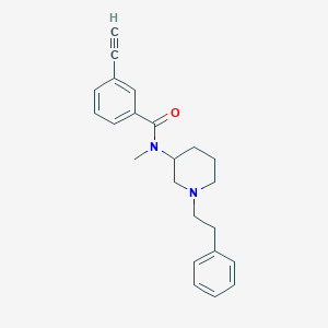 molecular formula C23H26N2O B3820940 3-ethynyl-N-methyl-N-[1-(2-phenylethyl)-3-piperidinyl]benzamide 